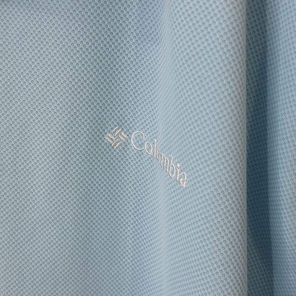 Columbia Omni Wick Light Blue Textured Athletic Knit Polo Shirt Men’s XXL - Picture 3 of 8